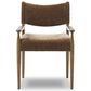 Four Hands Jayla Dining Arm Chair with Altair Mushroom Fabric in Toasted Oak, , large