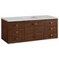 James Martin Vanities Amberly 60" Single Bathroom Vanity in Mid-Century Walnut with 3 cm Eternal Jasmine Pearl Silestone Top, Rectangular Sink and FreePower Wireless Charger, , large