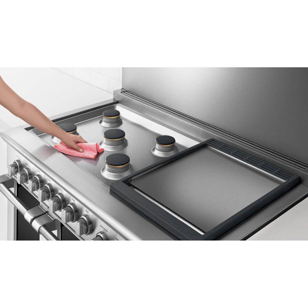 Fisher &amp; Paykel 48&quot; Freestanding Liquid Propan Gas Range with 5 Burners and Griddle in Stainless Steel, , large