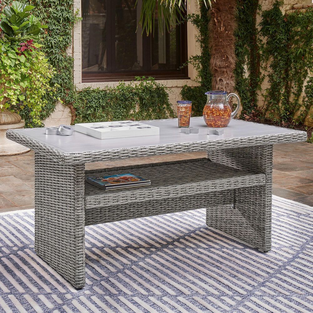 Ashley Naples Beach Patio Multi-Use Table in Light Gray, , large