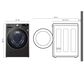 LG 5.0 Cu. Ft. Front Load Washer with TurboWash 360 in Black Steel, , large