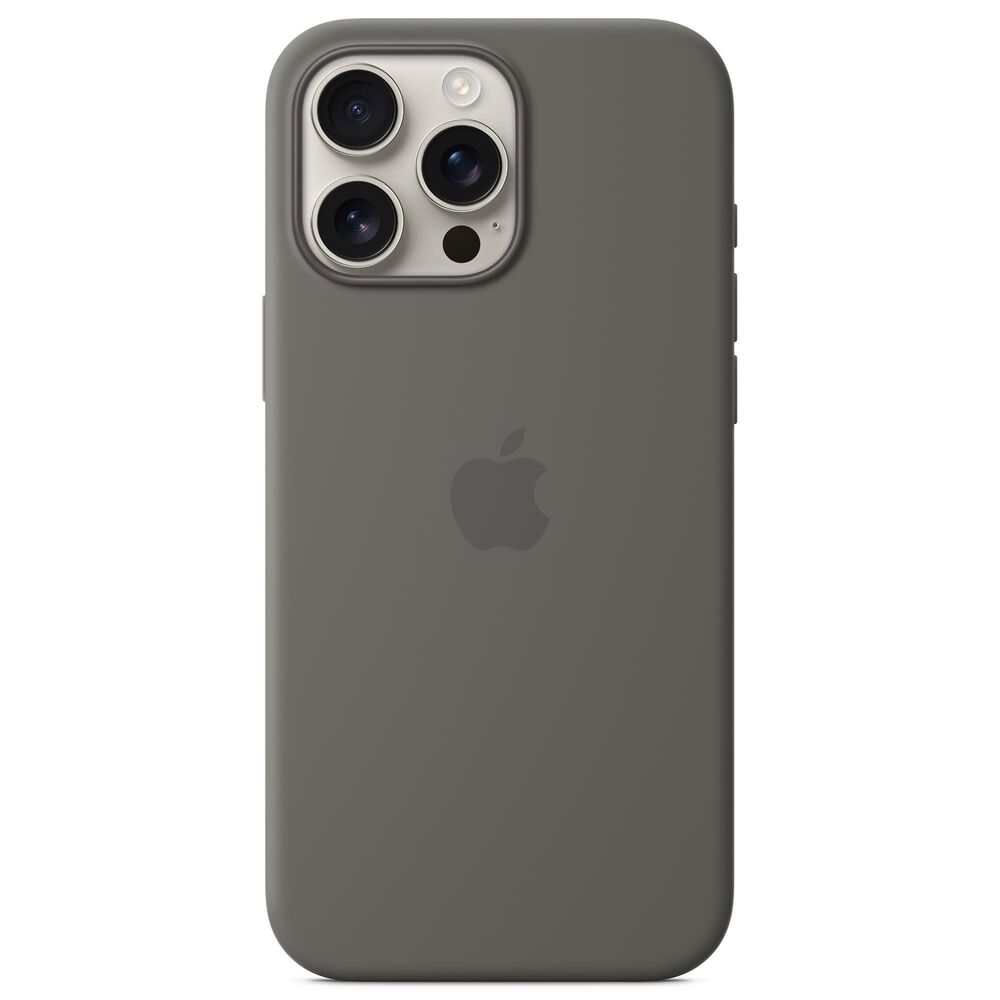 Apple Silicone Case with MagSafe for iPhone 16 Pro Max in Stone Gray, , large