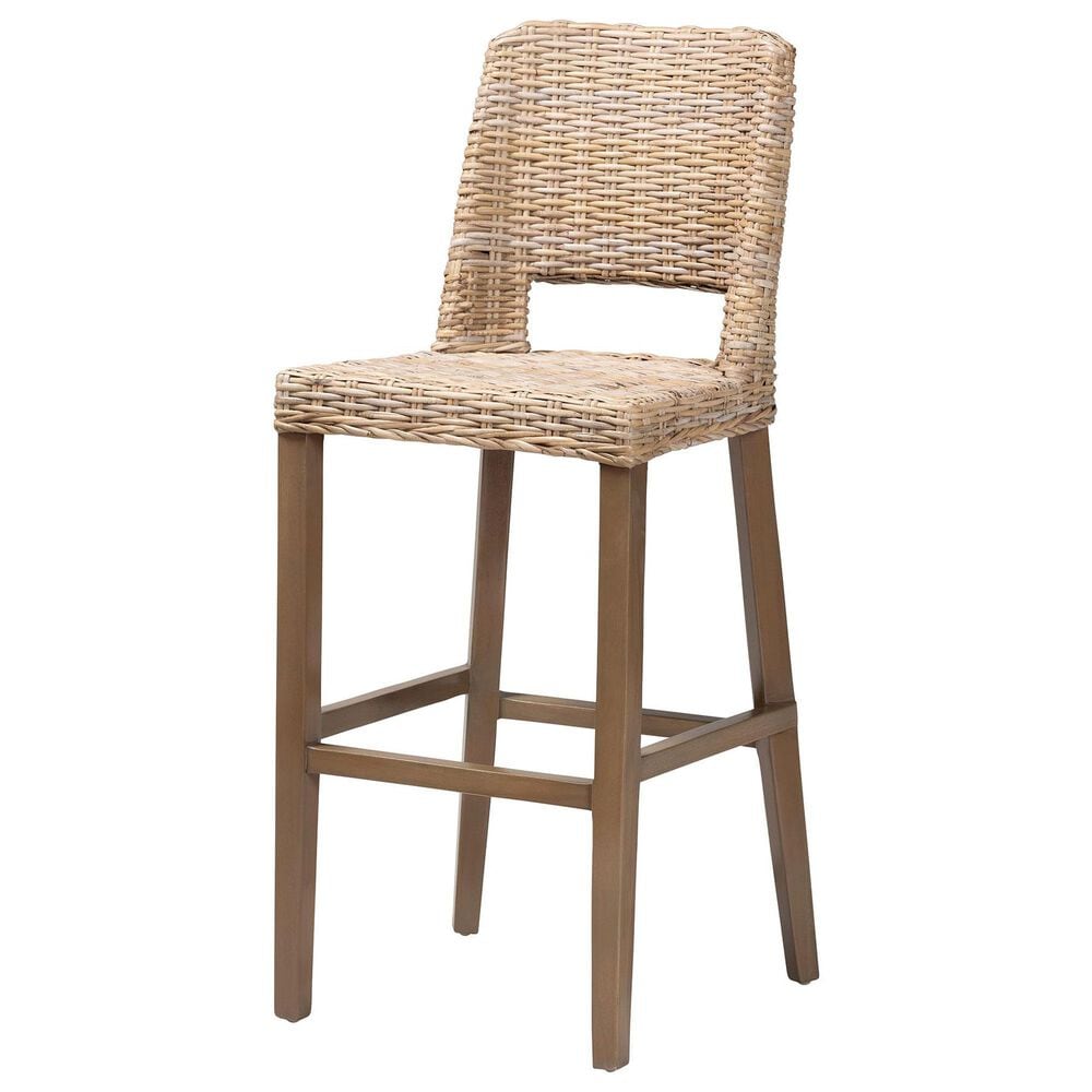 Baxton Studio Magy Bar Stool in Grey, , large