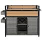 HOMLUX 53" Wicker Outdoor Kitchen Island in Grey, , large