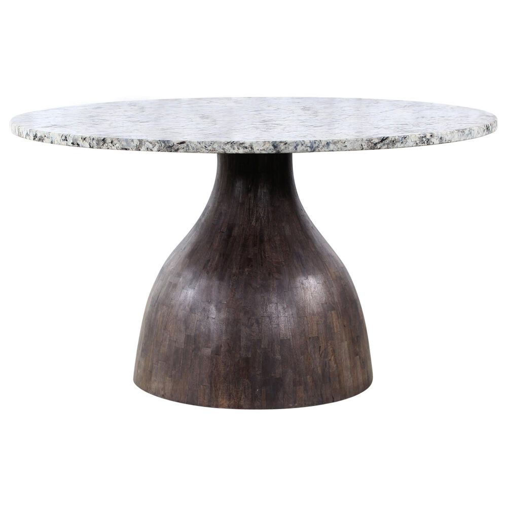 Home Trends &amp; Design Solomon and Essex Chelsea 5-Piece Round Dining Set in Alaska White, Blackwash and Black, , large