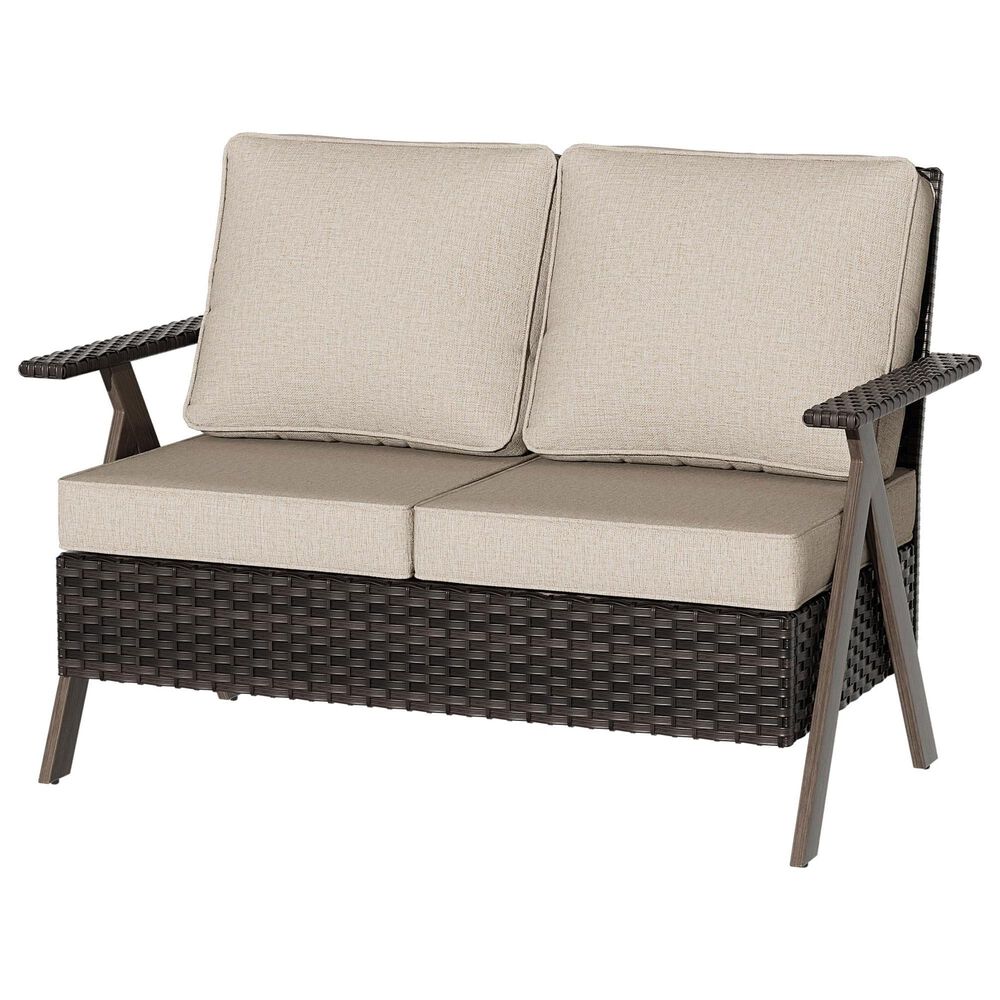 Sunwell Garden 3-Piece Patio Chat Set in Beige, , large