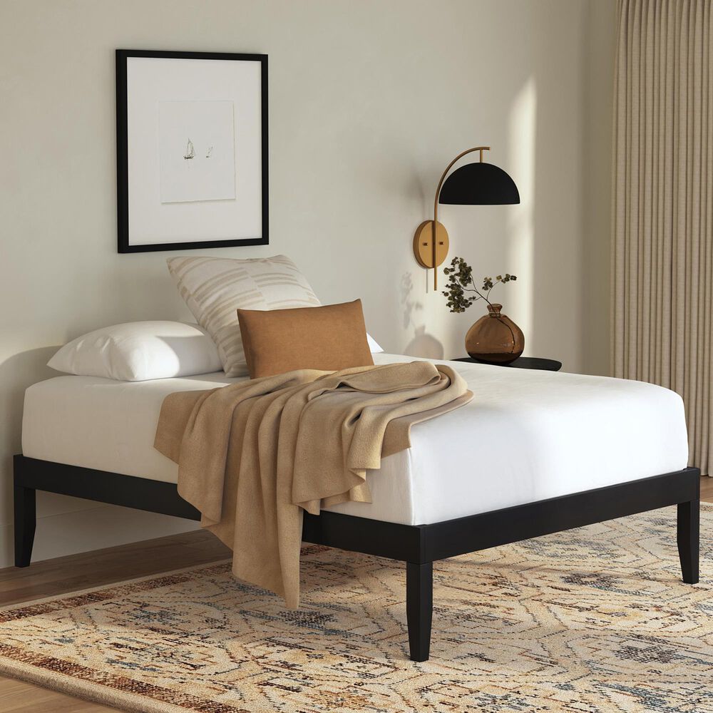 Linon Home Decor Polly Full Platform Bed in Bold Black, , large