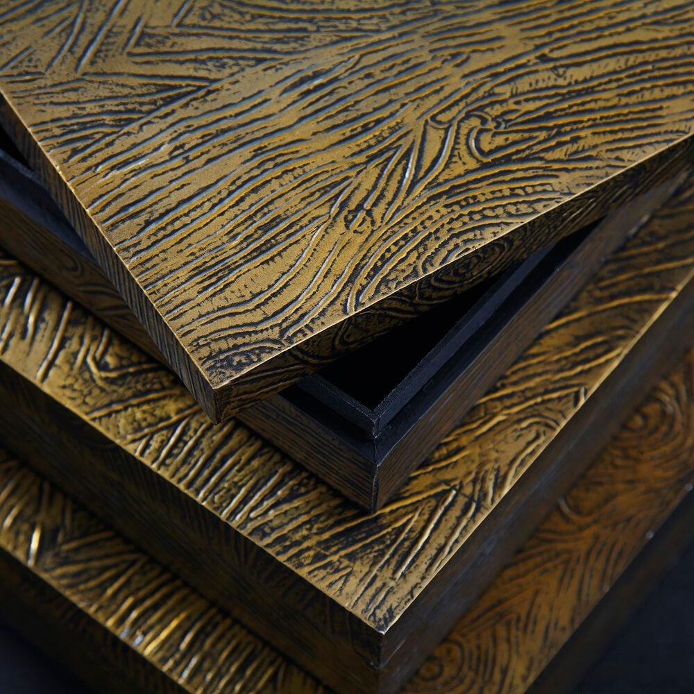 Ashley Keldy 3-Piece Box Set in Antique Brass, , large