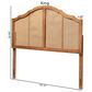Baxton Studio Iris King Arched Headboard in Ash Walnut, , large