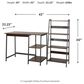 Signature Design by Ashley Soho Home Office Desk and Shelf in Dark Brown, , large