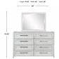 Sasha Lee 8-Drawer Dresser and Mirror in Brushed White, , large
