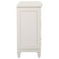 Nicolette Home Willowbrook King Panel Bed with Upholstered Headboard with Dresser, Chest, and Two Nightstands in Egg Shell White, , large