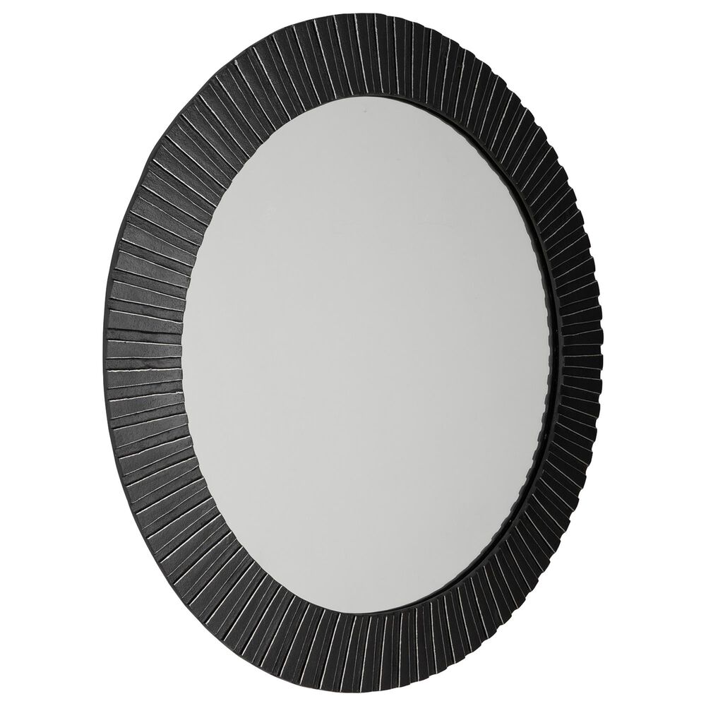 Ashley Ozias Accent Mirror in Black and Antiqued Silver, , large