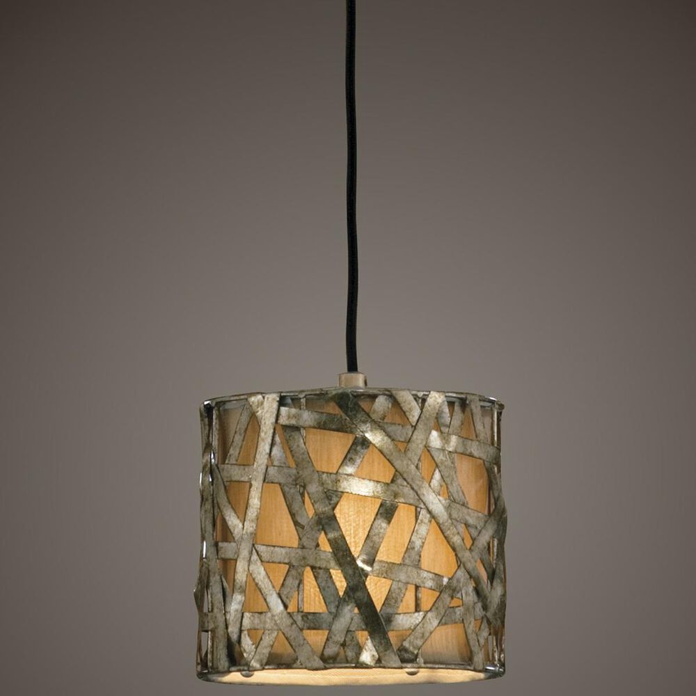 Uttermost Alita Mini Drum Pendant in Champagne, , large