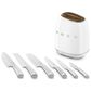 SMEG 50s Retro Style 6-Piece Knife Block Set in White, , large