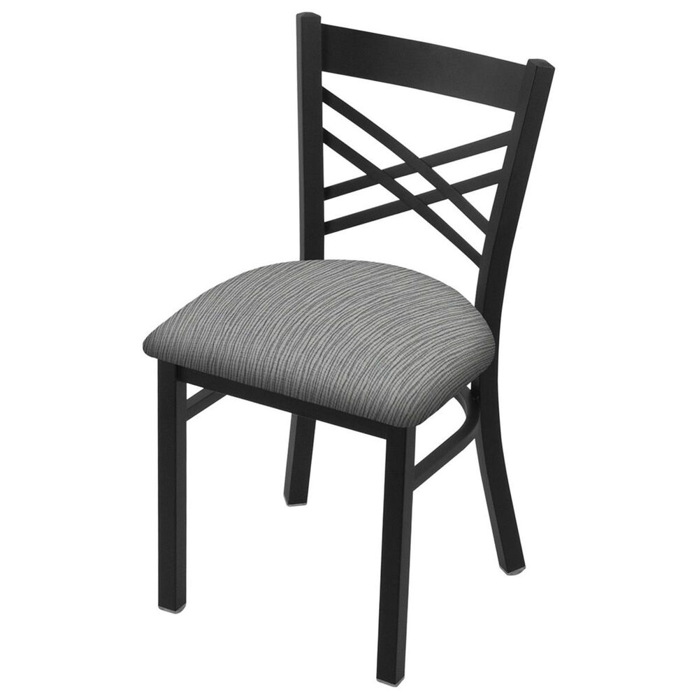 Holland Bar Stool 620 Catalina 18" Chair with Black Wrinkle and Graph Alpine Seat, , large