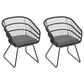 Hearth and Haven Terry Outdoor Dining Club Chair in Gray (Set of 2), , large
