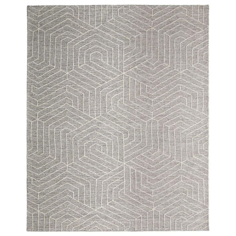 Feizy Rugs Emerson 12" x 15" Gray and Ivory Area Rug, , large