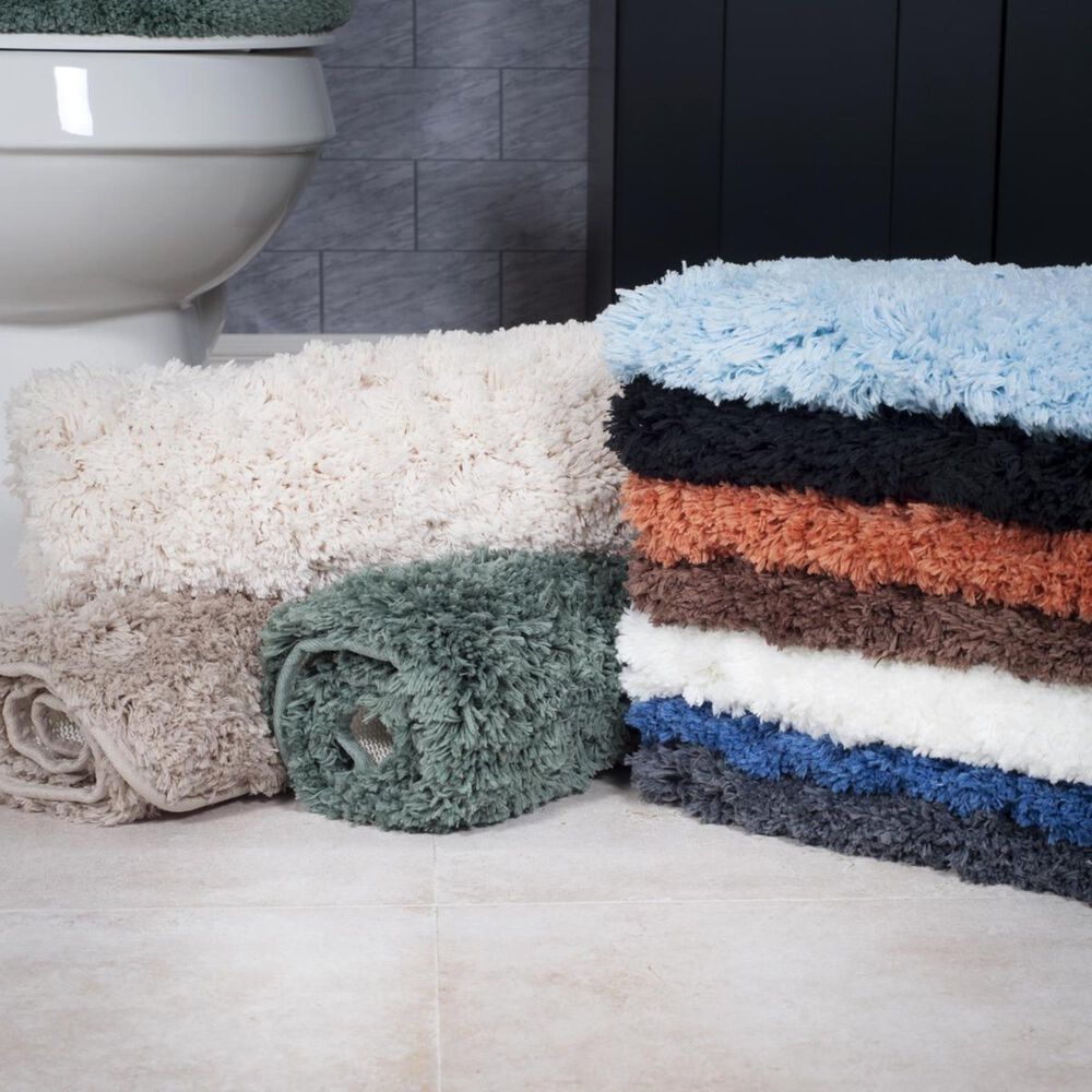 Timberlake 3-Piece Super Plush Non-Slip Rug Set in Black, , large