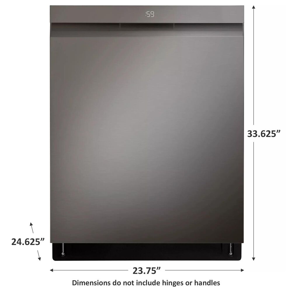 LG 24&quot; Top Control Smart Dishwasher with TrueSteam and Dynamic Heat Dry in Black Stainless Steel, , large