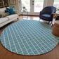Dalyn Rug Company York 4" Round Sky Blue Indoor/Outdoor Area Rug, , large