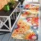 Safavieh Cabana CBN328A 2"2" x 7" Ivory and Orange Indoor/Outdoor Area Performance Rug, , large