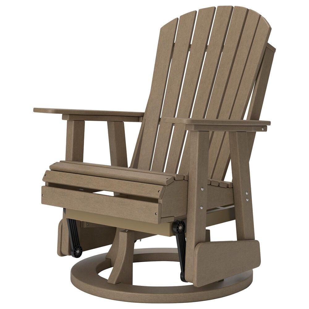 Ashley Hyland Wave Swivel Glider Chair in Driftwood, , large