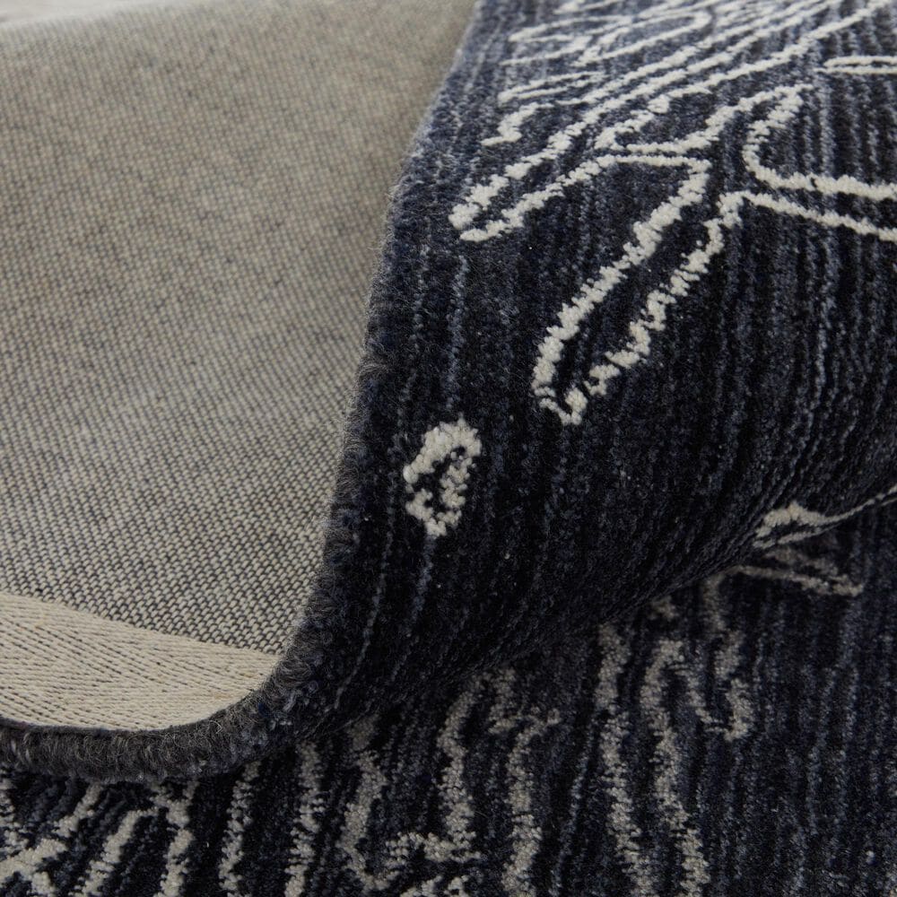 Feizy Whitton 4&#39; x 6&#39; Navy and Ivory Area Rug, , large