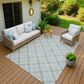 Dalyn Rug Company Soft Essentials Plaid Sky 8" x 10" Indoor/Outdoor Area Rug, , large