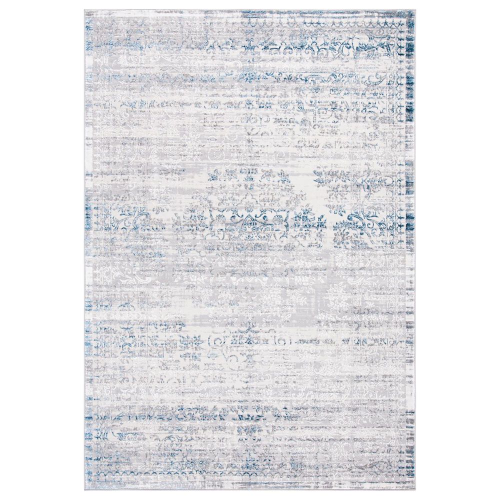 Safavieh Amelia AMA298 5'5" x 7'7" Grey and Blue Area Rug, , large