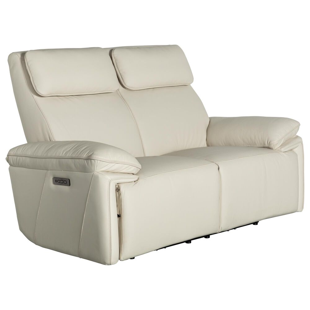 Bordeaux &amp; Co Power Motion Loveseat with Power Headrest in Oslo Pebble, , large