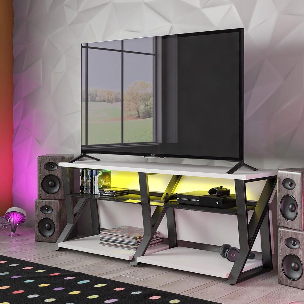 DHP Genesis TV Stand in White, , large