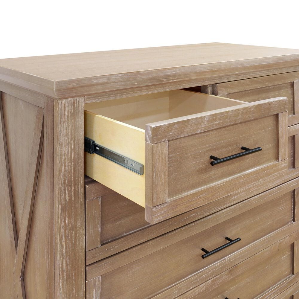 DaVinci Emory Farmhouse 6-Drawer Chest in Driftwood, , large