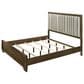 Crown Mark Lakecrest Queen Wood and Upholstered Panel Bed in Brown, , large