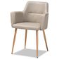 Baxton Studio Martine Dining Chair in Beige/Gold, , large