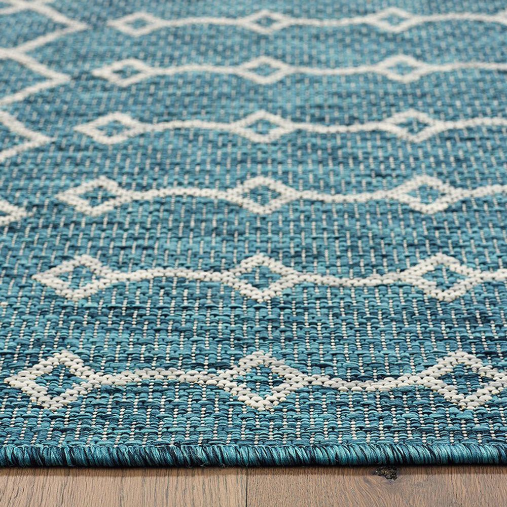 L&amp;R Resources Sun Shower 5&#39; x 8&#39; Blue and Gray Indoor/Outdoor Area Rug, , large