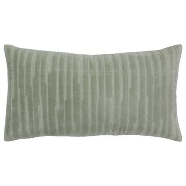 Rizzy Home 14" x 26" Striped Down Filled Lumbar Pillow in Green, , large
