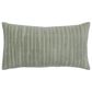 Rizzy Home 14" x 26" Striped Down Filled Lumbar Pillow in Green, , large