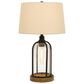 Cal Lighting Ciney Table Lamp in Black and Wood, , large