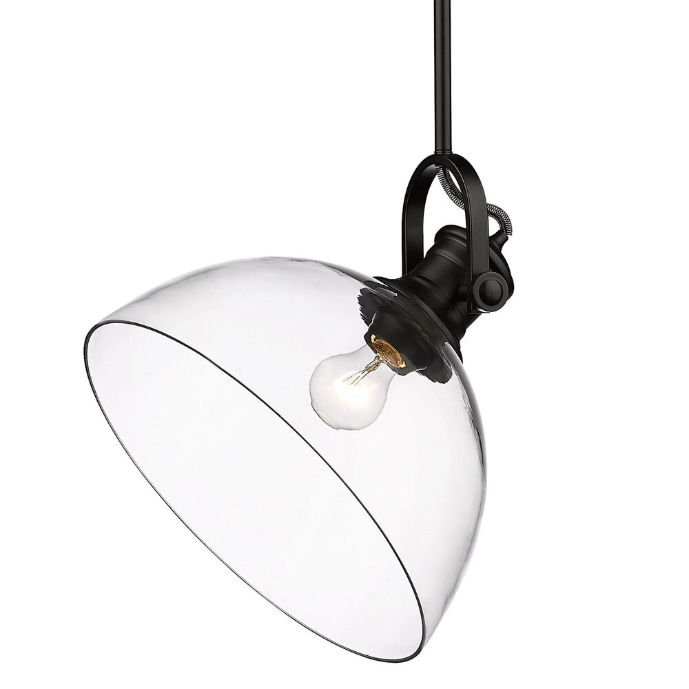 Golden Lighting Hines 1-Light Pendant in Matte Black, , large