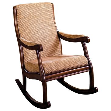 Furniture of America Mckenna Rocking Chair in Tan, , large