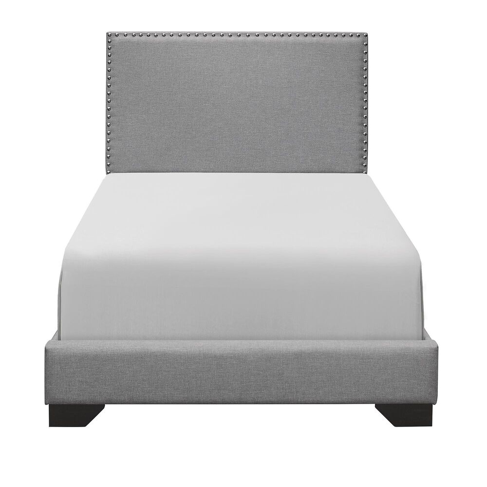 The Monday Company Twin Upholstered Bed in Gray, , large