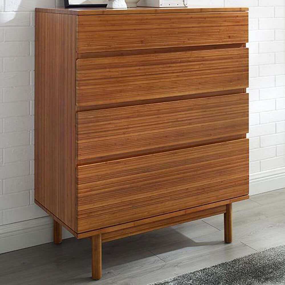 Natural Bamboo Furnishings 4 Drawer High Chest, , large