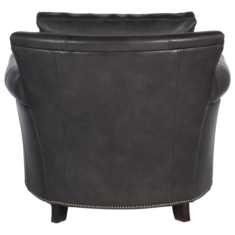 Bradington-Young Richardson Leather Arm Chair in Charcoal, , large
