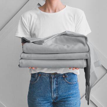 DreamFit 4-Piece Queen StaDry Sheet Set in Dark Grey, , large
