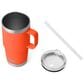YETI Rambler 25 Oz Straw Mug with Straw Lid in Papaya, , large