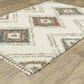 Oriental Weavers Axis AX07A 9"10" x 12"10" Ivory Area Rug, , large