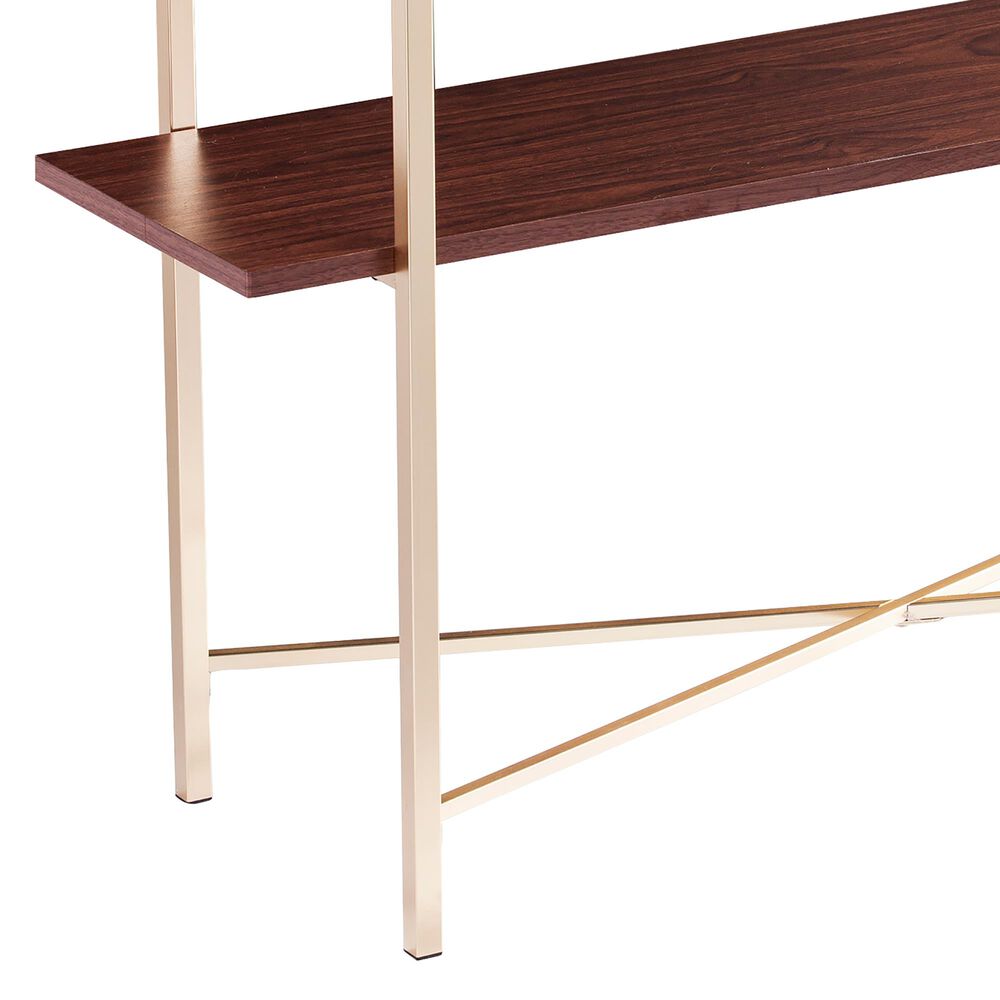 Southern Enterprises Ardmillan Storage Console Table in Brass, Tobacco, and White, , large