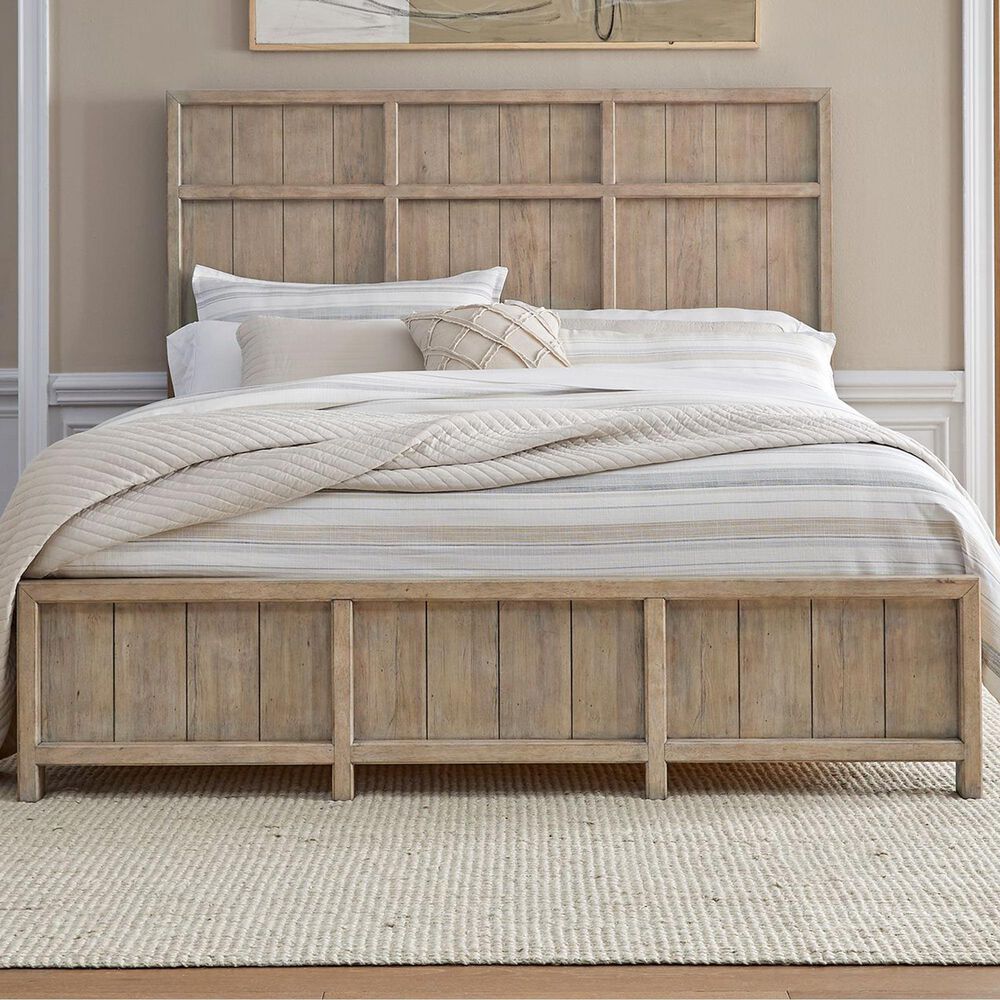 Belle Furnishings Proximity Place King Panel Bed in Barley Buff, , large