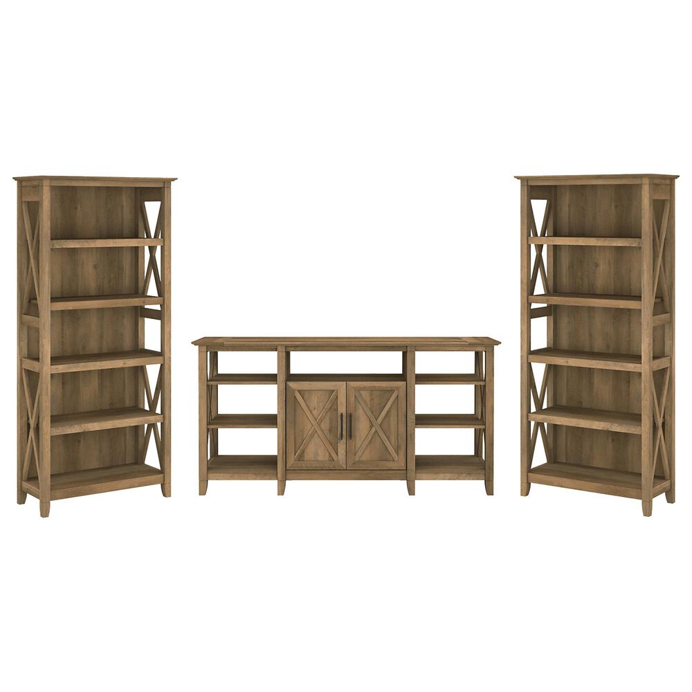 Bush Key West 3-Piece Entertainment Center in Reclaimed Pine, , large